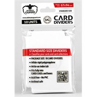 Plast Card Dividers Hvit 10 stk 10 kort-delere til Deck Boxer og Cases